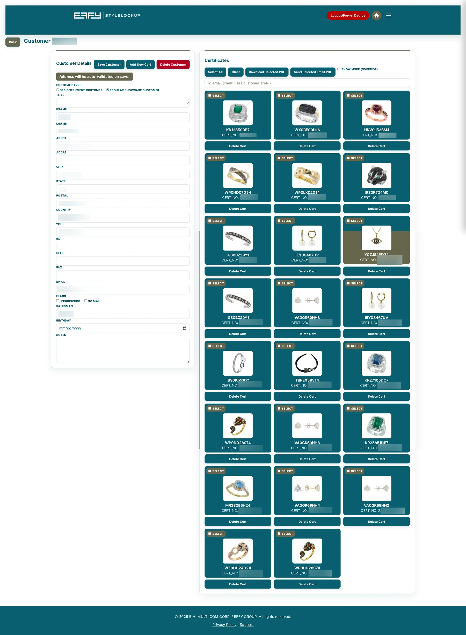 CertLookup application interface