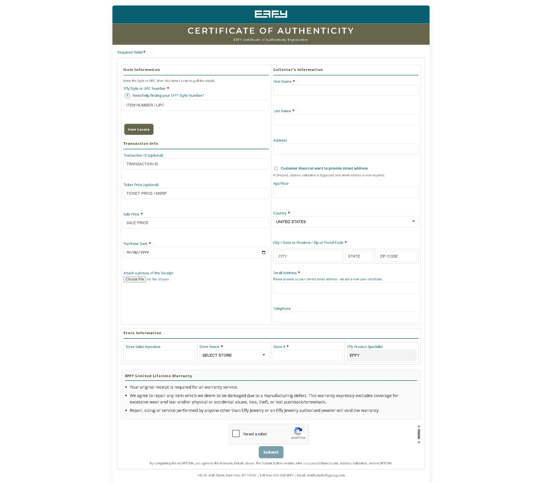 Create application interface